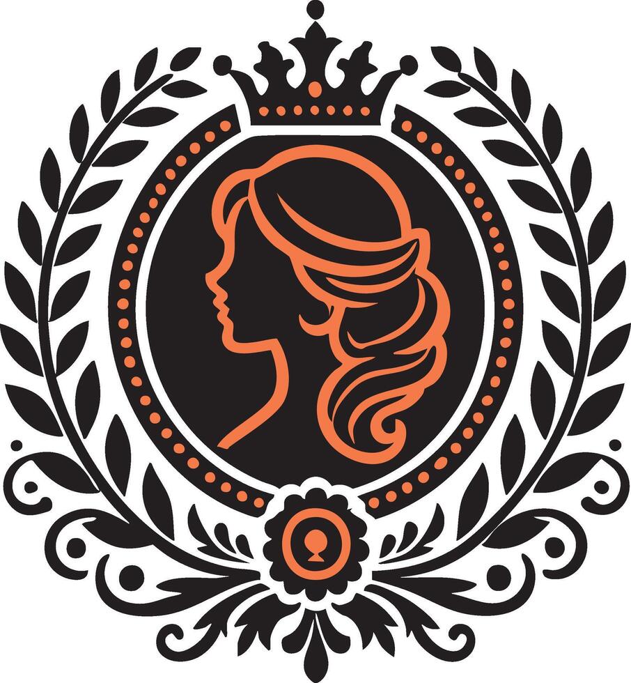 Ornamental Cameo Illustration for Heritage Items vector