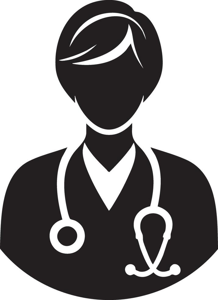 Doctor and Nurse Icon for Medical Teams vector