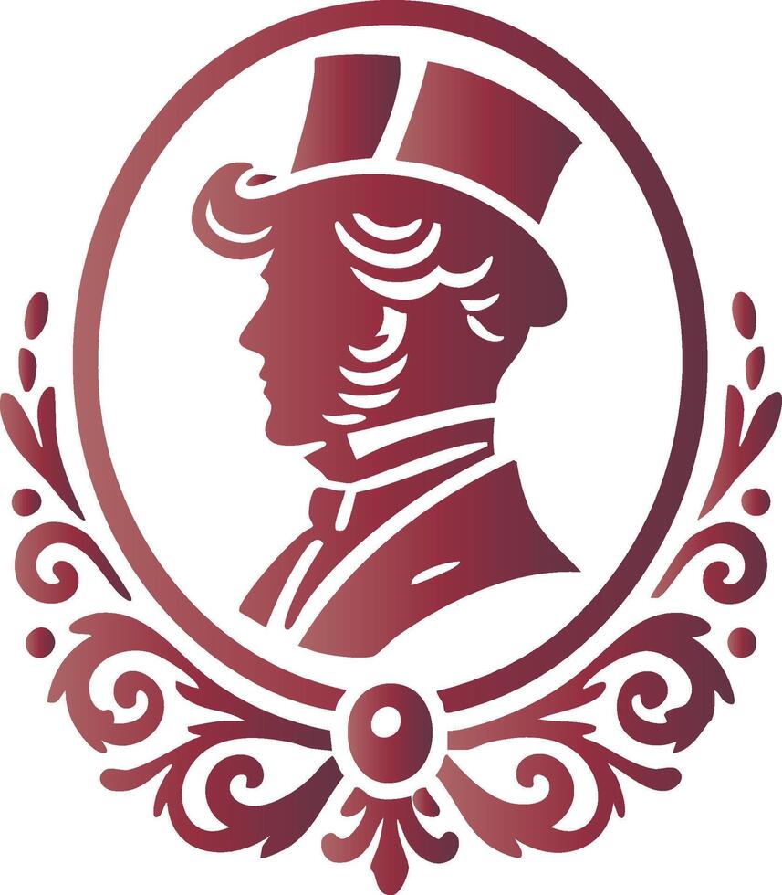 Refined Cameo Silhouette for Decorative Use vector