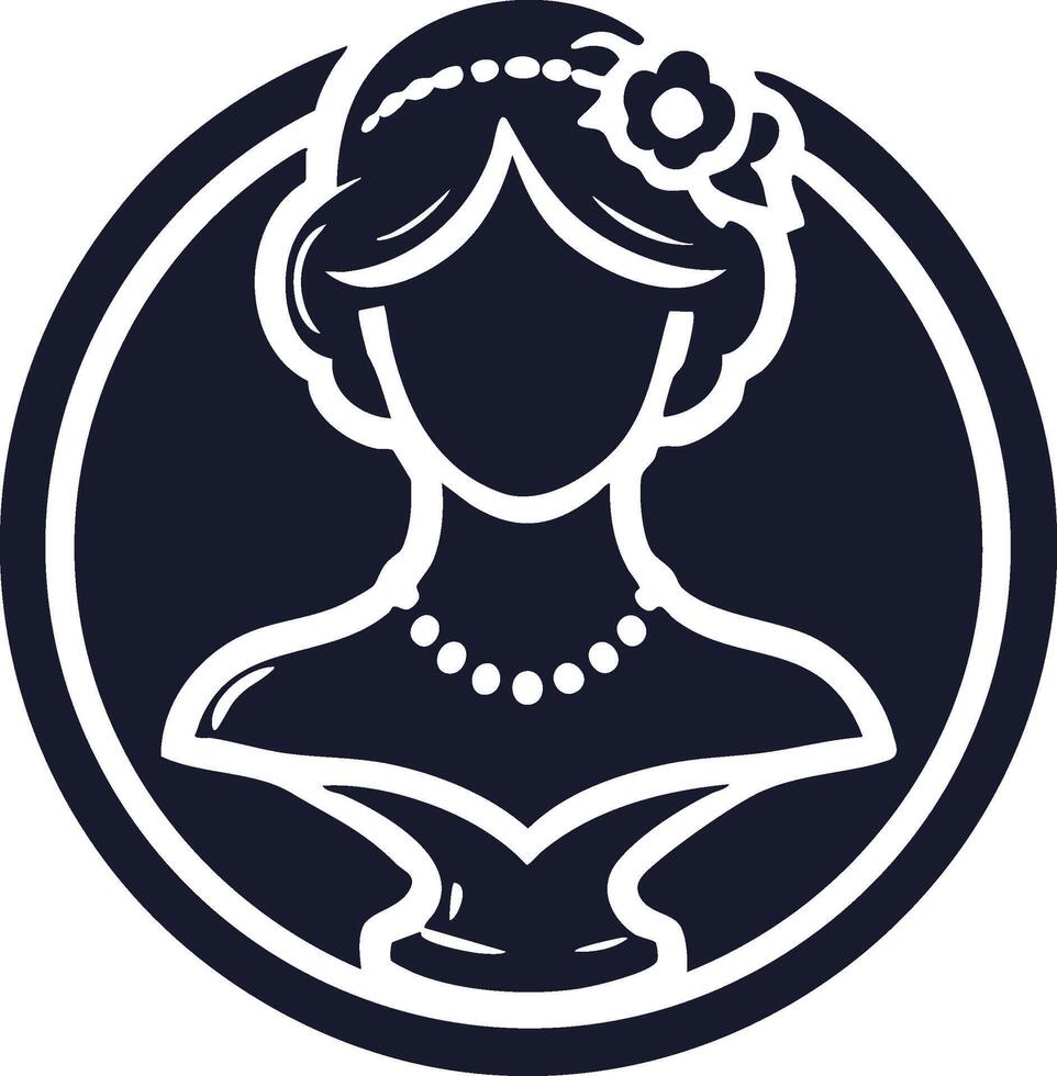 Victorian-Style Cameo Illustration for Vintage Themes vector