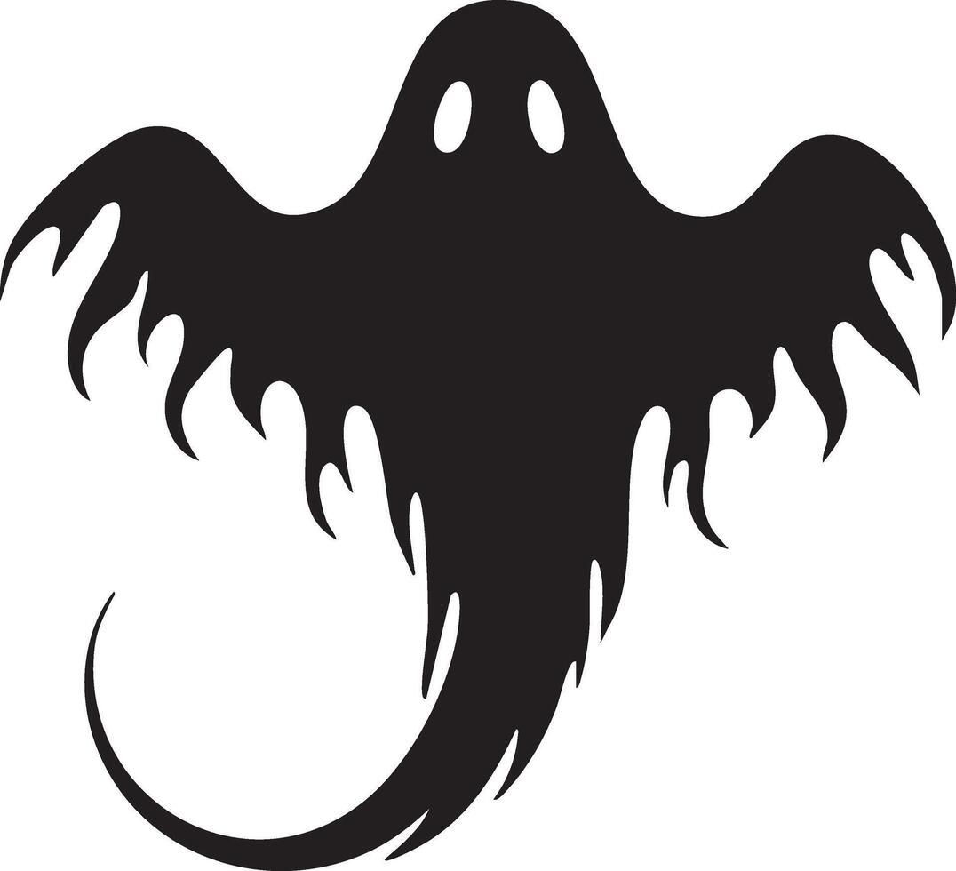 Creepy Ghost Outline for Horror Art vector