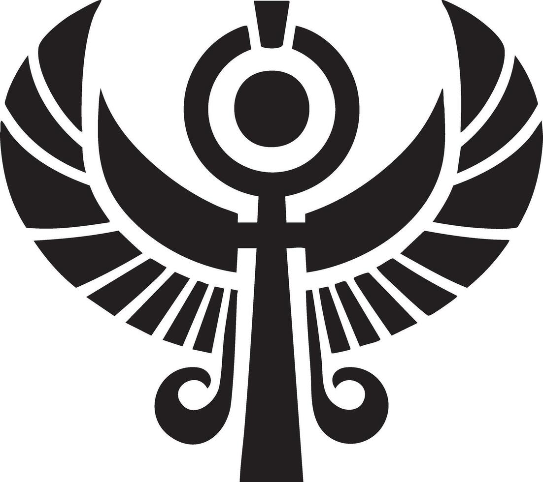 Decorative Hieroglyph Silhouettes for Unique Art vector