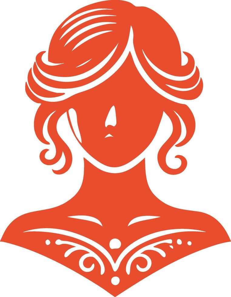 Old-World Portrait Cameo for Sophisticated Art vector