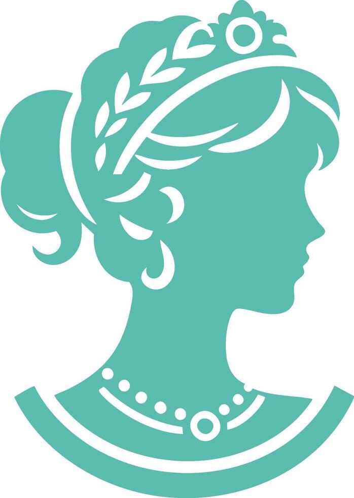 Carved Cameo Icon for Luxurious Designs vector