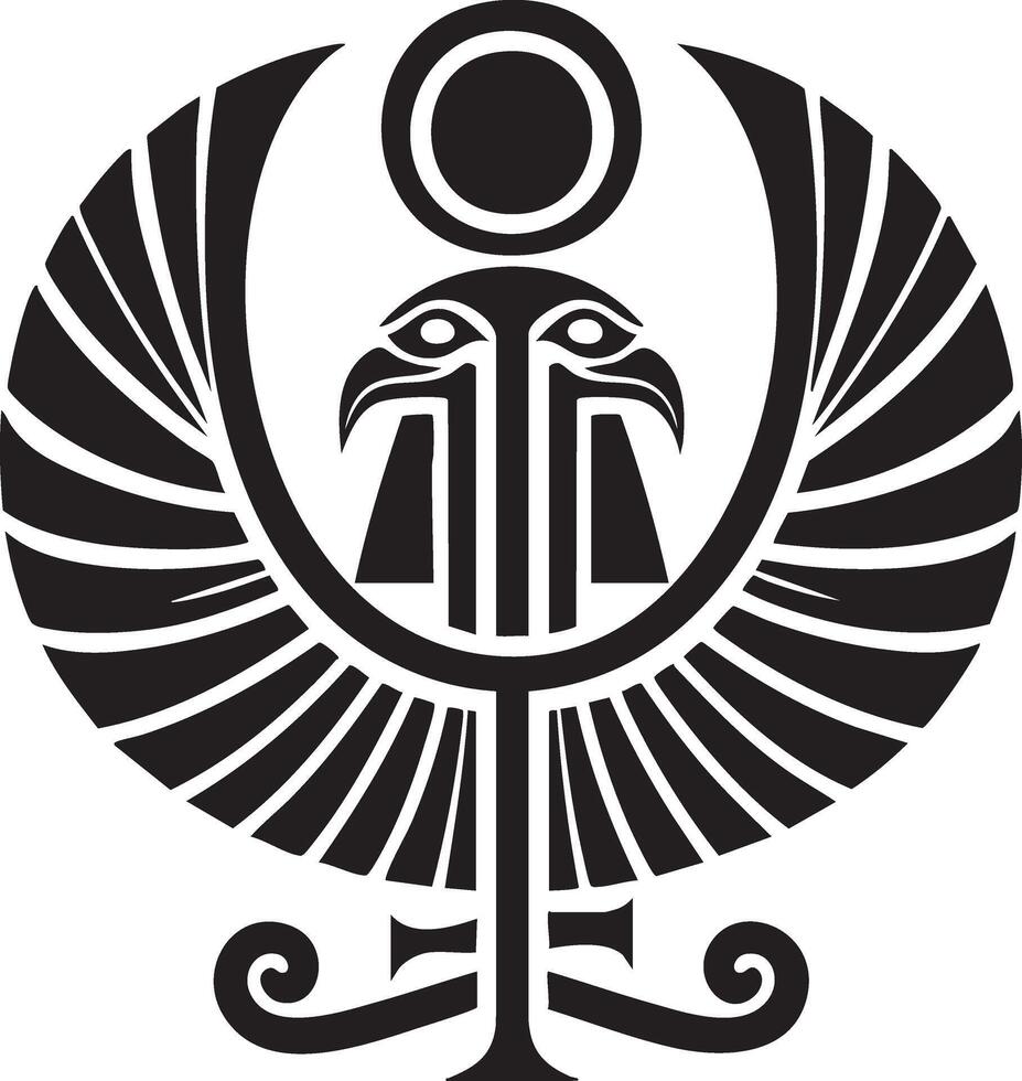 Ancient Egyptian Hieroglyph Silhouette Design vector