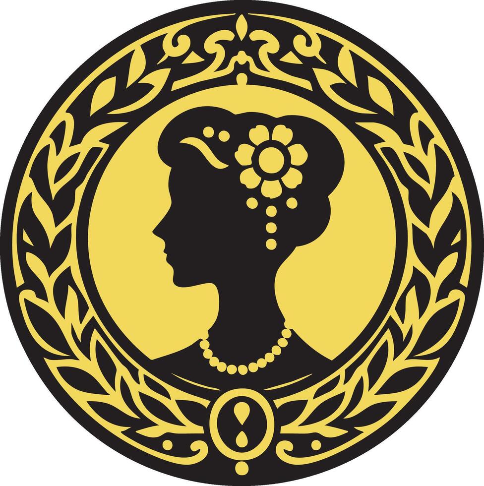 Decorative Cameo Silhouette for Craft Projects vector