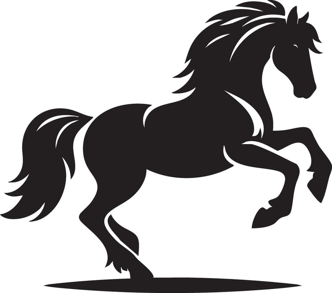 Graceful Horse Silhouette for Minimalist Art vector