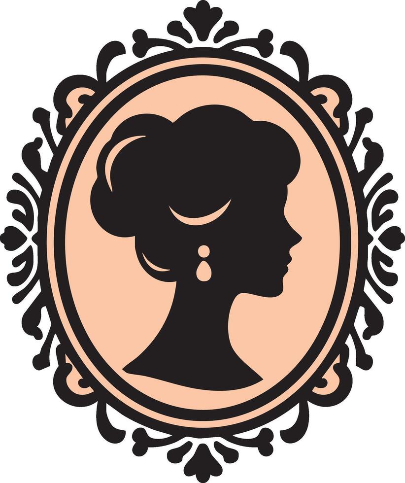 Classical Design Cameo for Vintage Projects vector