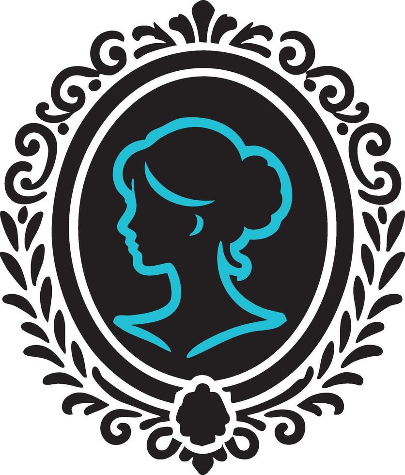 Elegant Victorian Cameo for Artistic Graphics vector