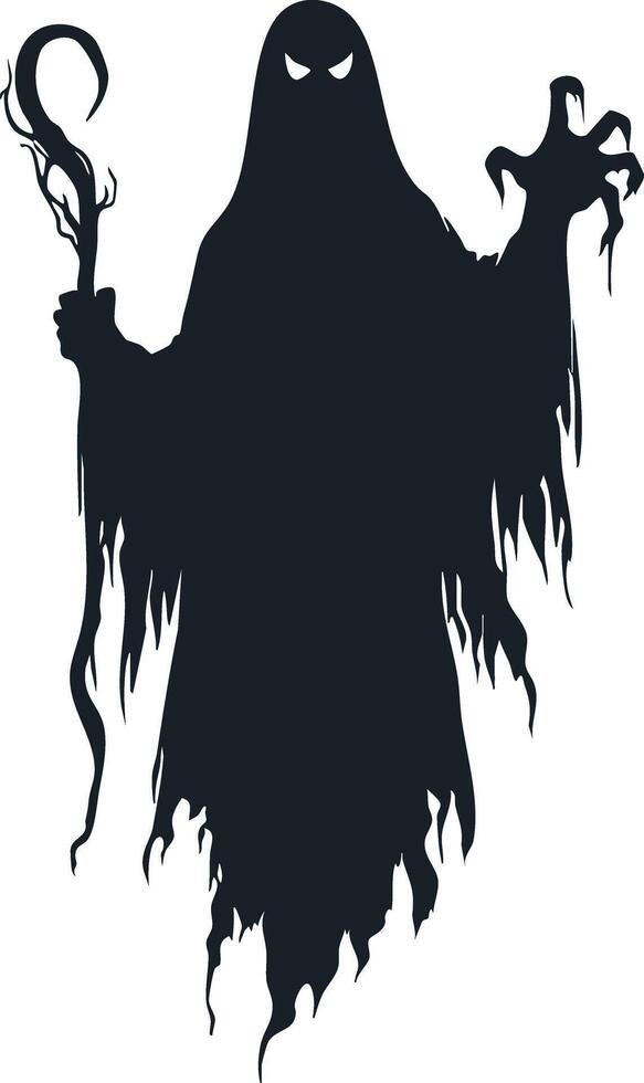 Ghost Shadow Design for Horror-Themed Graphics vector