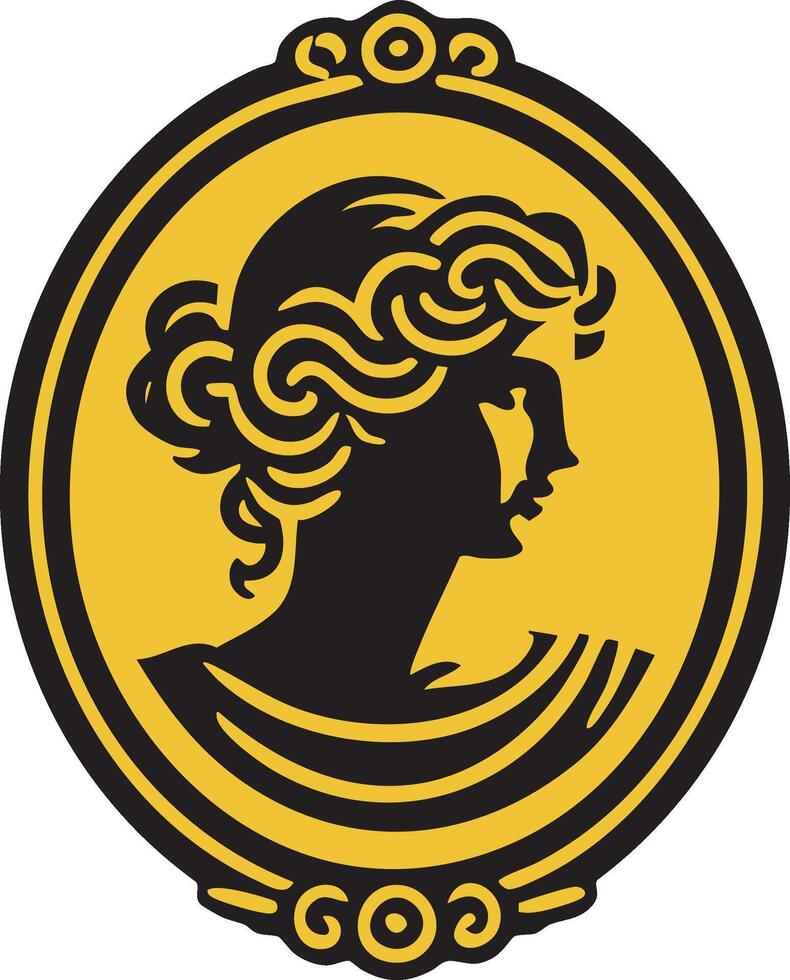 Elegant Art Cameo for Retro-Themed Designs vector