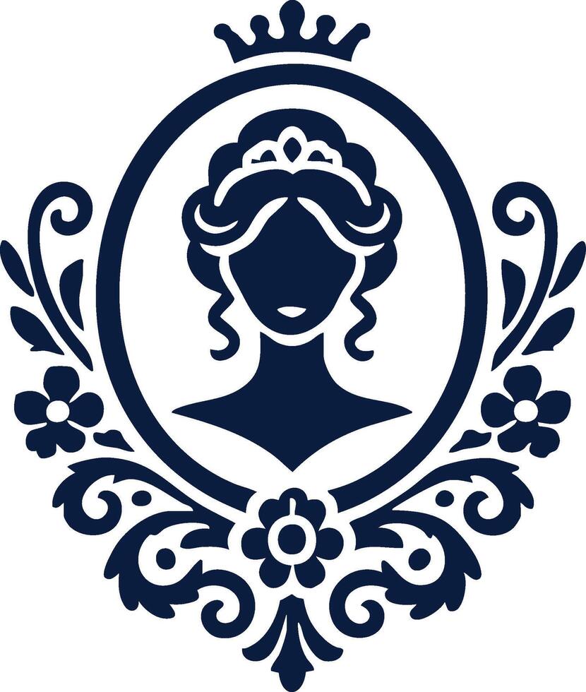 Classic Cameo Silhouette Icon for Jewelry Design vector