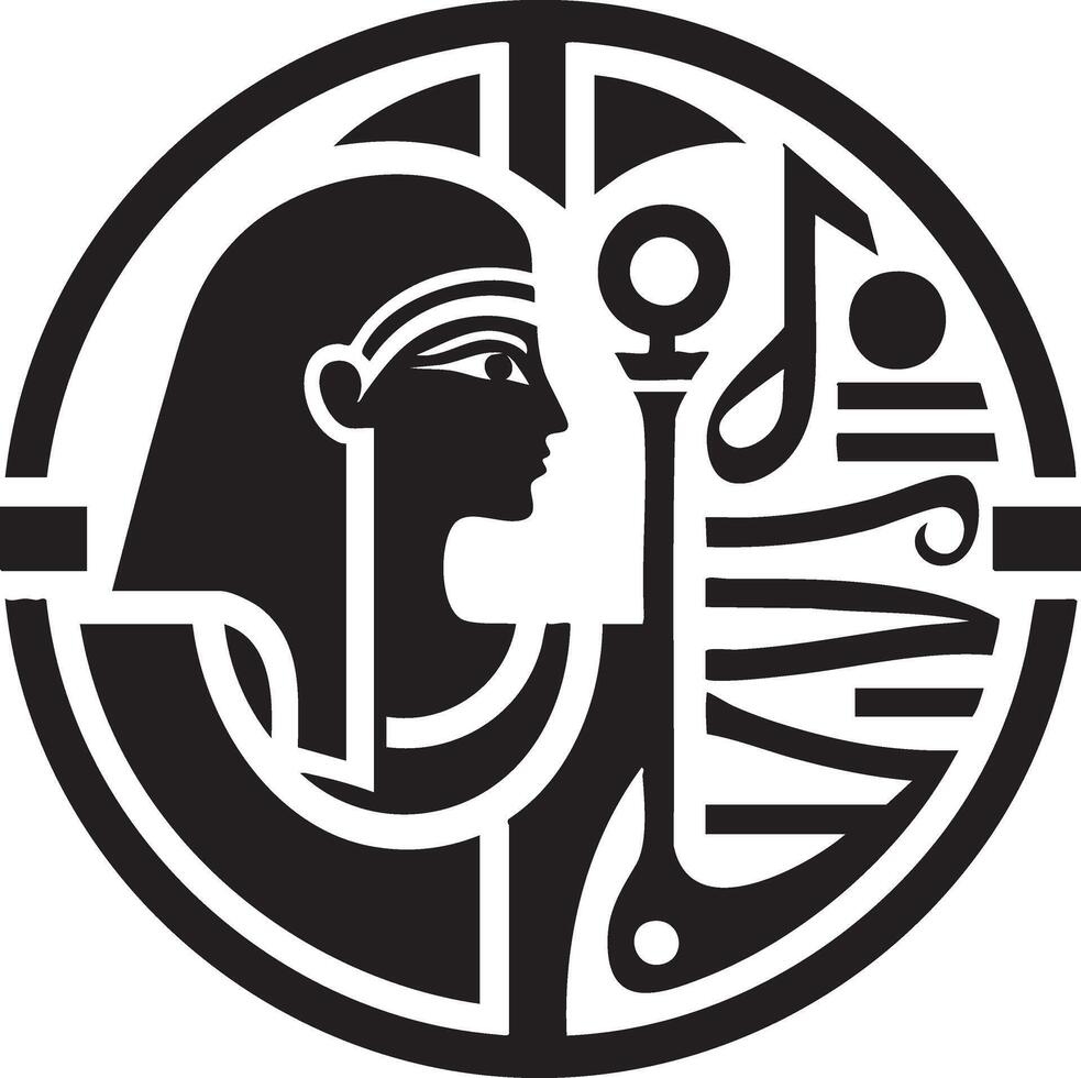 Pharaonic Hieroglyph Silhouette for Ancient Themes vector