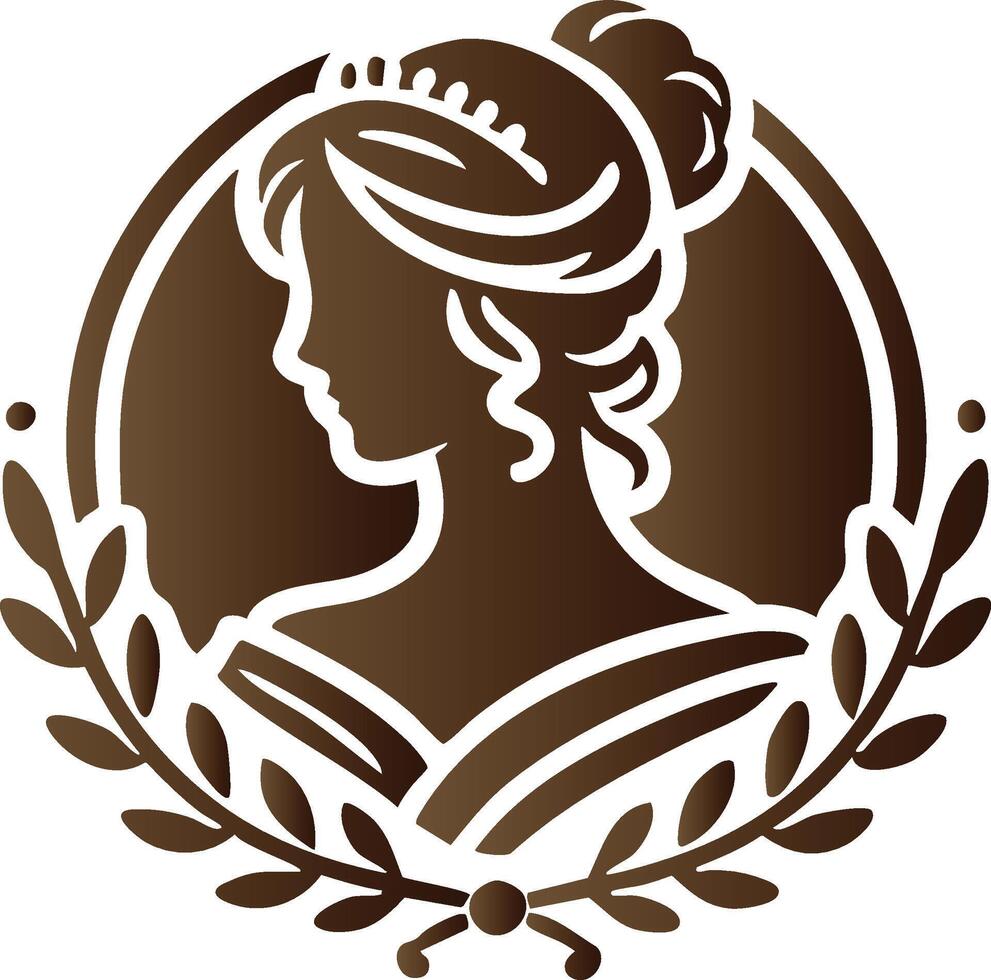 Refined Romantic Cameo Silhouette for Branding vector