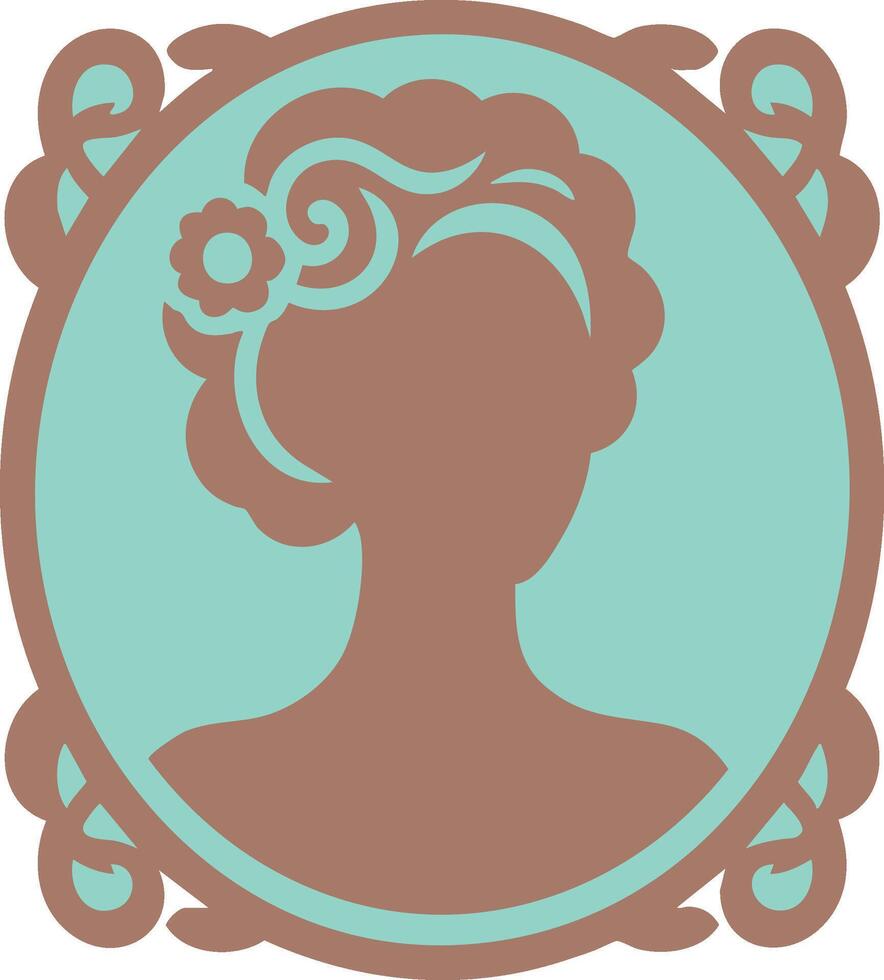Sophisticated Cameo Design for Jewelry Use vector