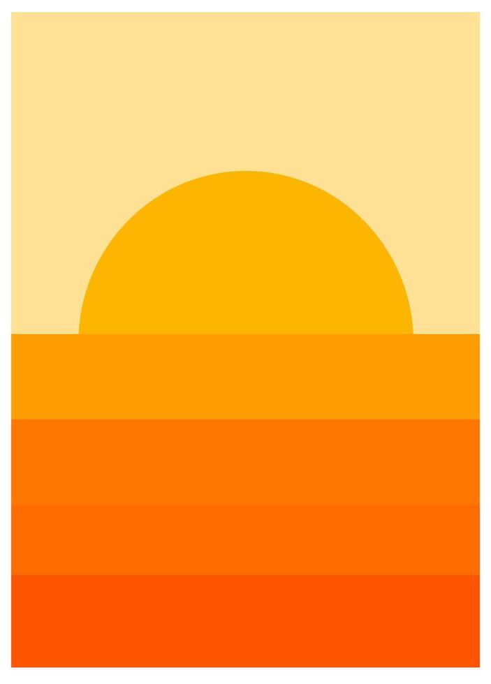 Orange Boho Sun vector
