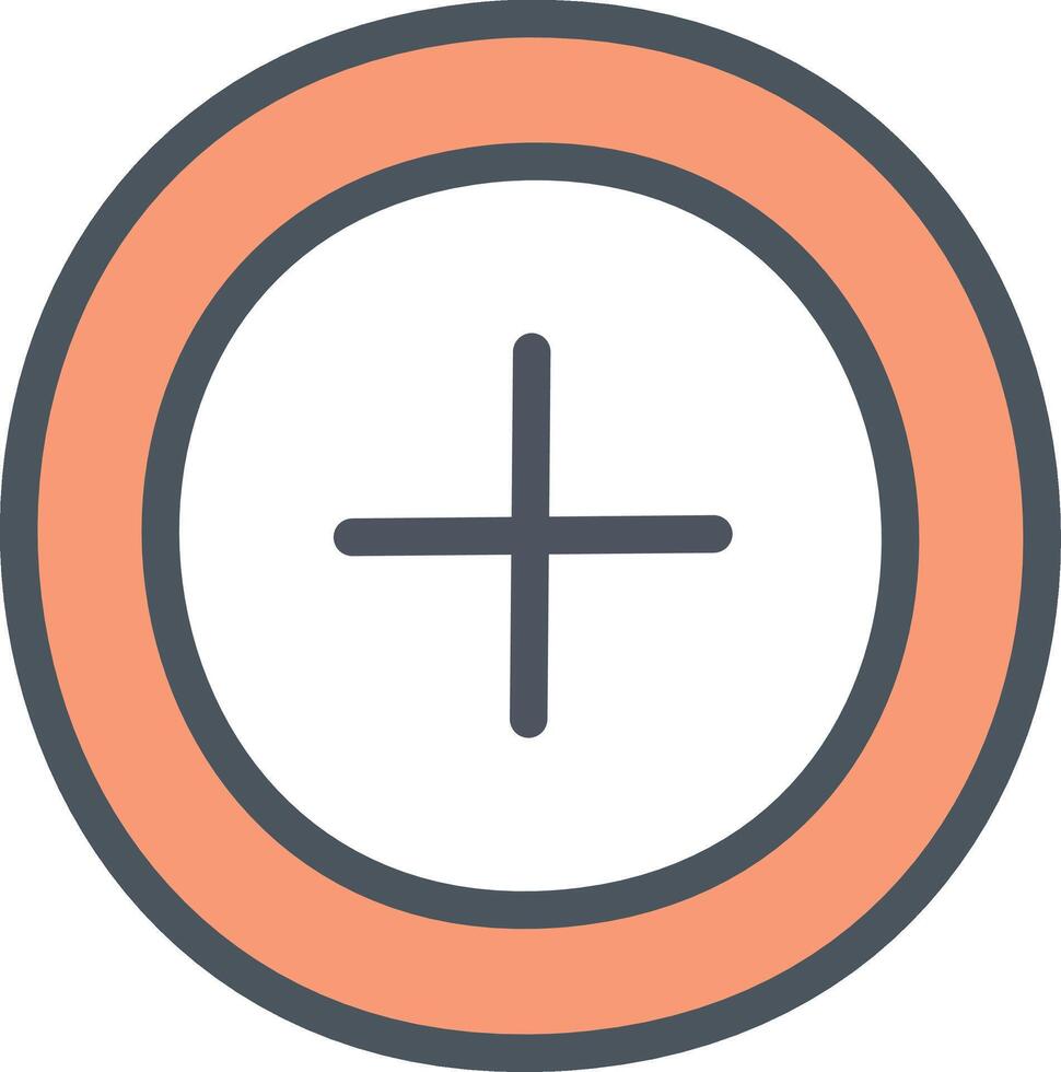 circle logo with a plus sign in the center vector
