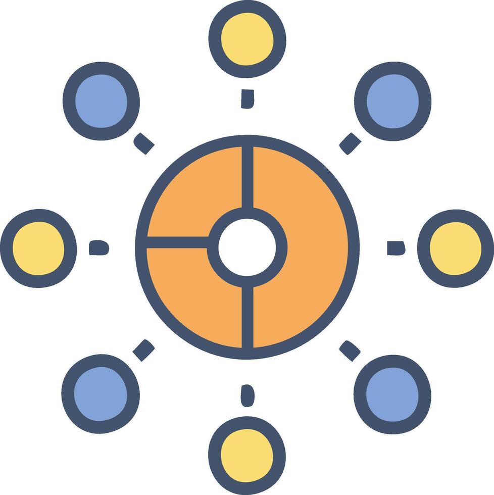 unit circle logo with teamwork theme vector