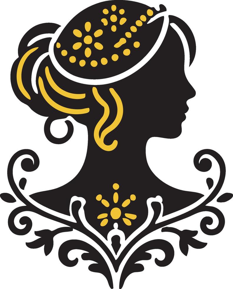 Heritage Cameo Illustration for Traditional Use vector