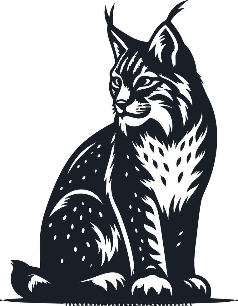 Minimalist Lynx Illustration for Creative Designs vector