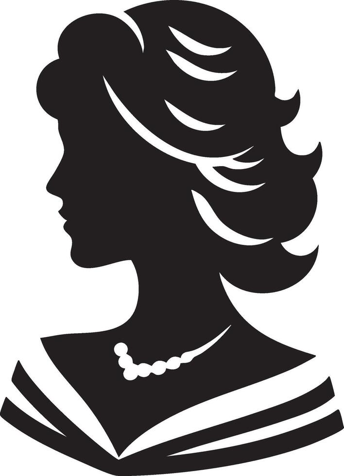 Romantic Vintage Cameo Illustration for Elegant Themes vector