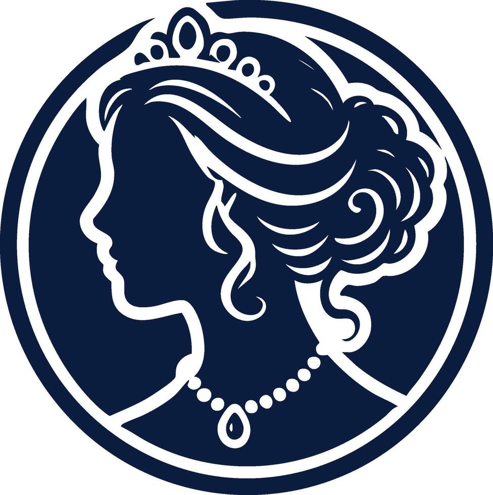 Historical Cameo Portrait for Museum Projects vector