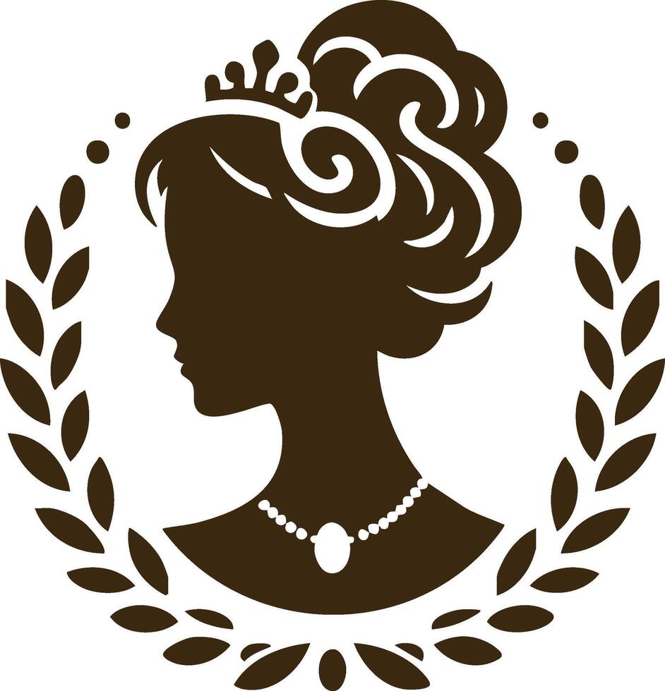 Artistic Cameo Silhouette for Classical Projects vector
