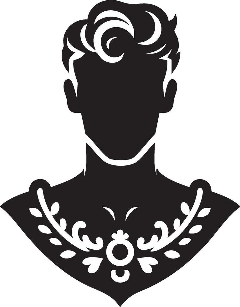 Decorative Art Cameo for Elegant Graphics vector