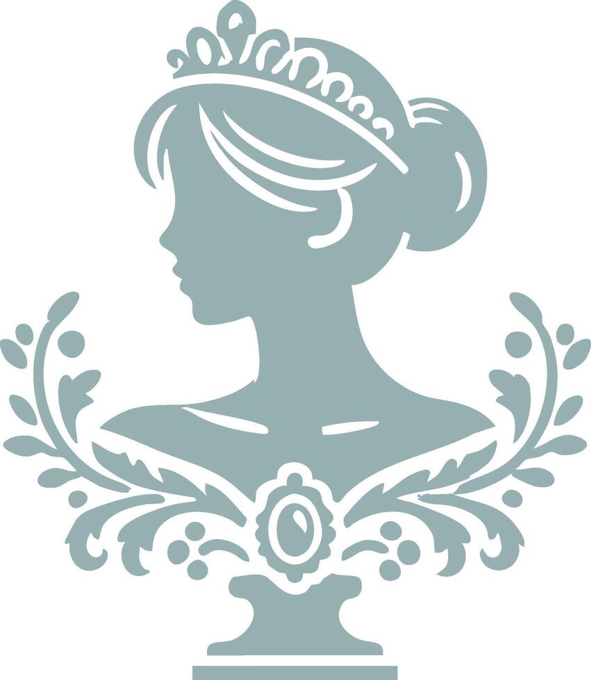 Sophisticated Cameo Silhouette for Elegant Projects vector