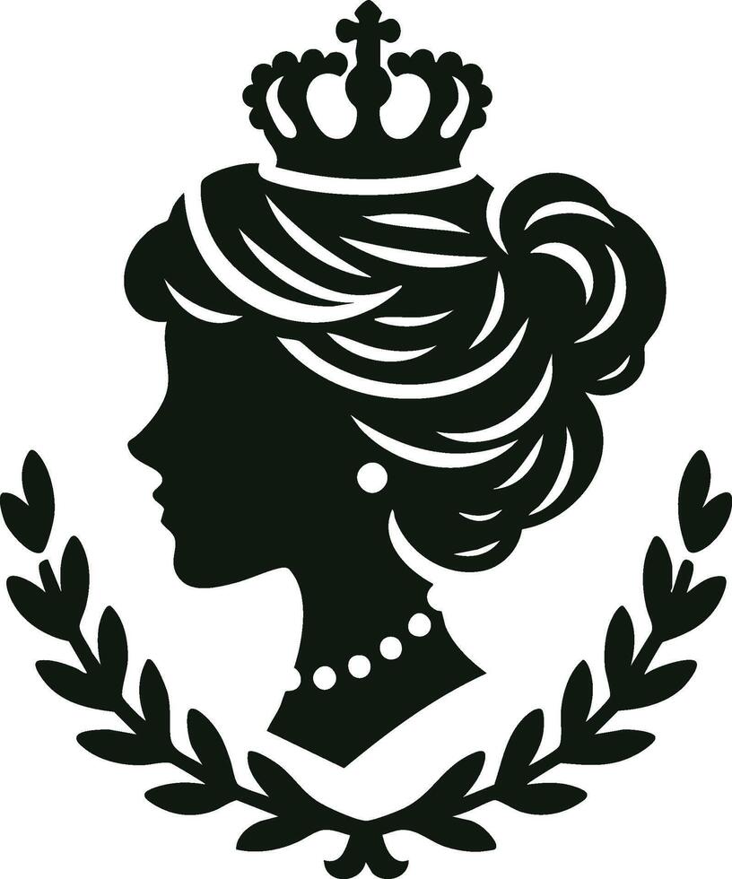 Antique Jewelry Cameo Icon for Collectors vector