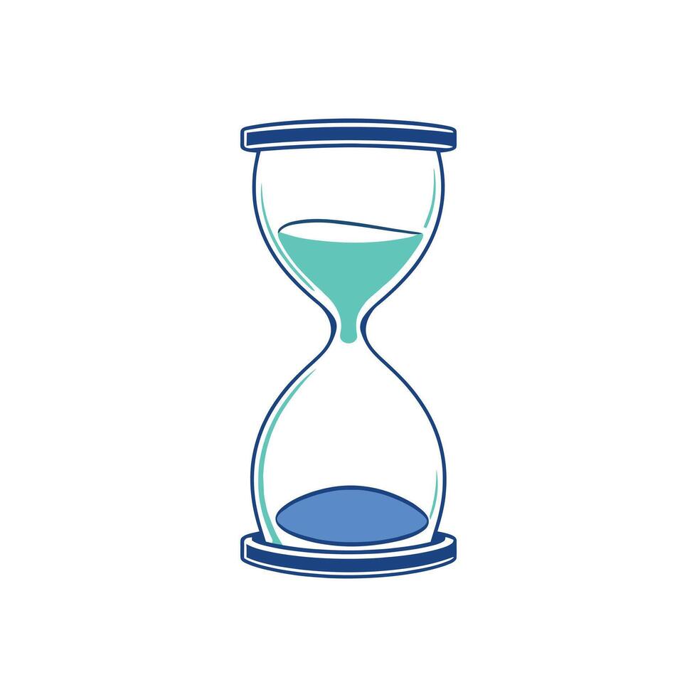 Simple Hourglass Illustration Representing Time and Deadline Themes vector