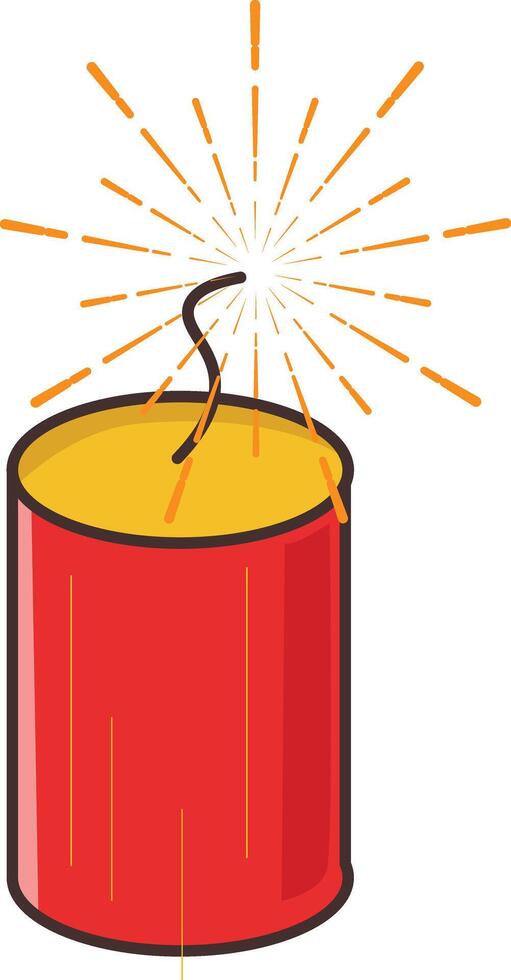A red candle with a sparkle vector