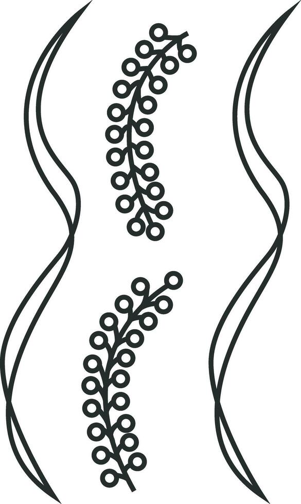 A set of four different designs of leaves vector