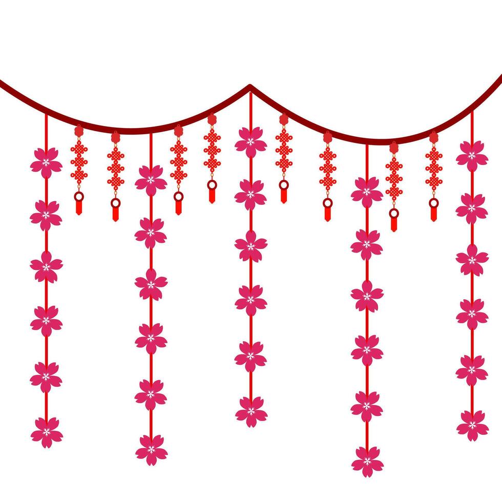 Chinese New Year Celebration with floral vector