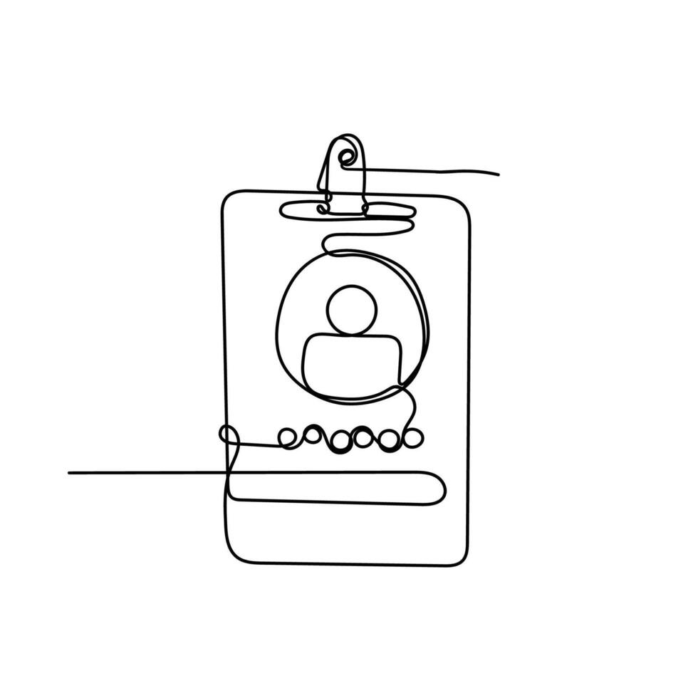 a drawing of id card vector