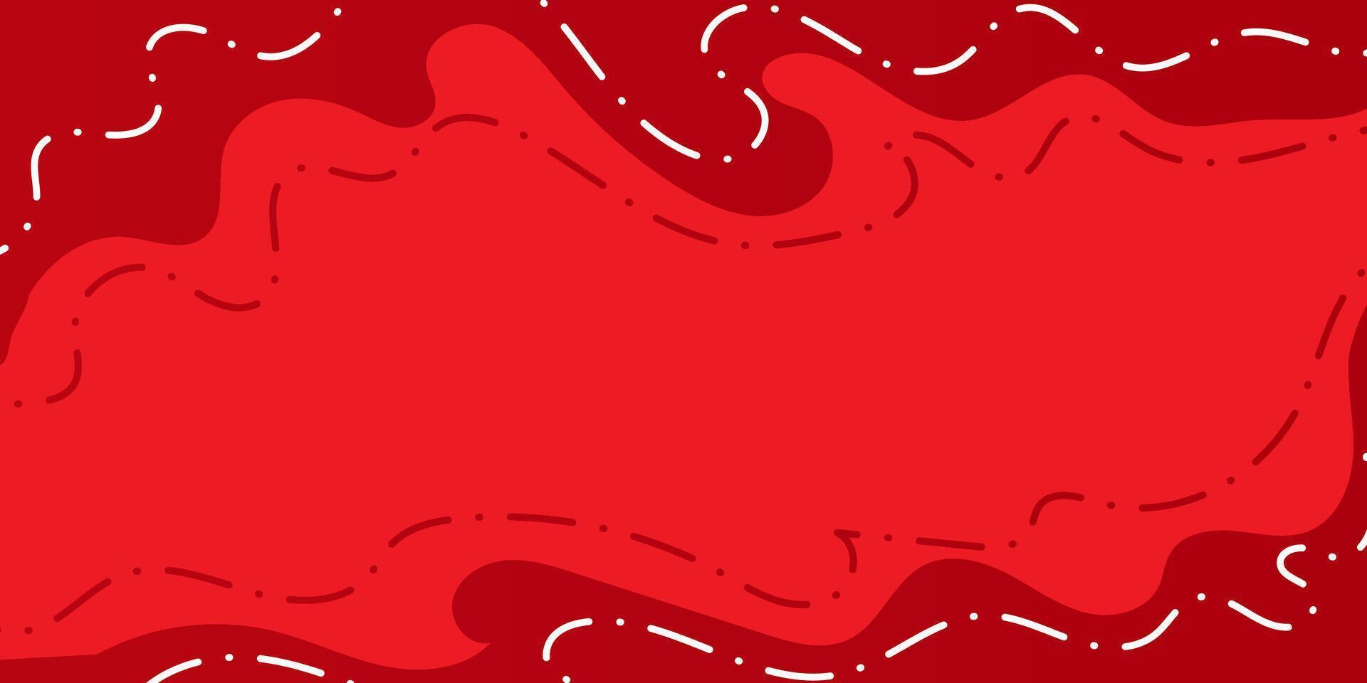 Bold Red Horizons Fluid Waveforms and Linear Art vector