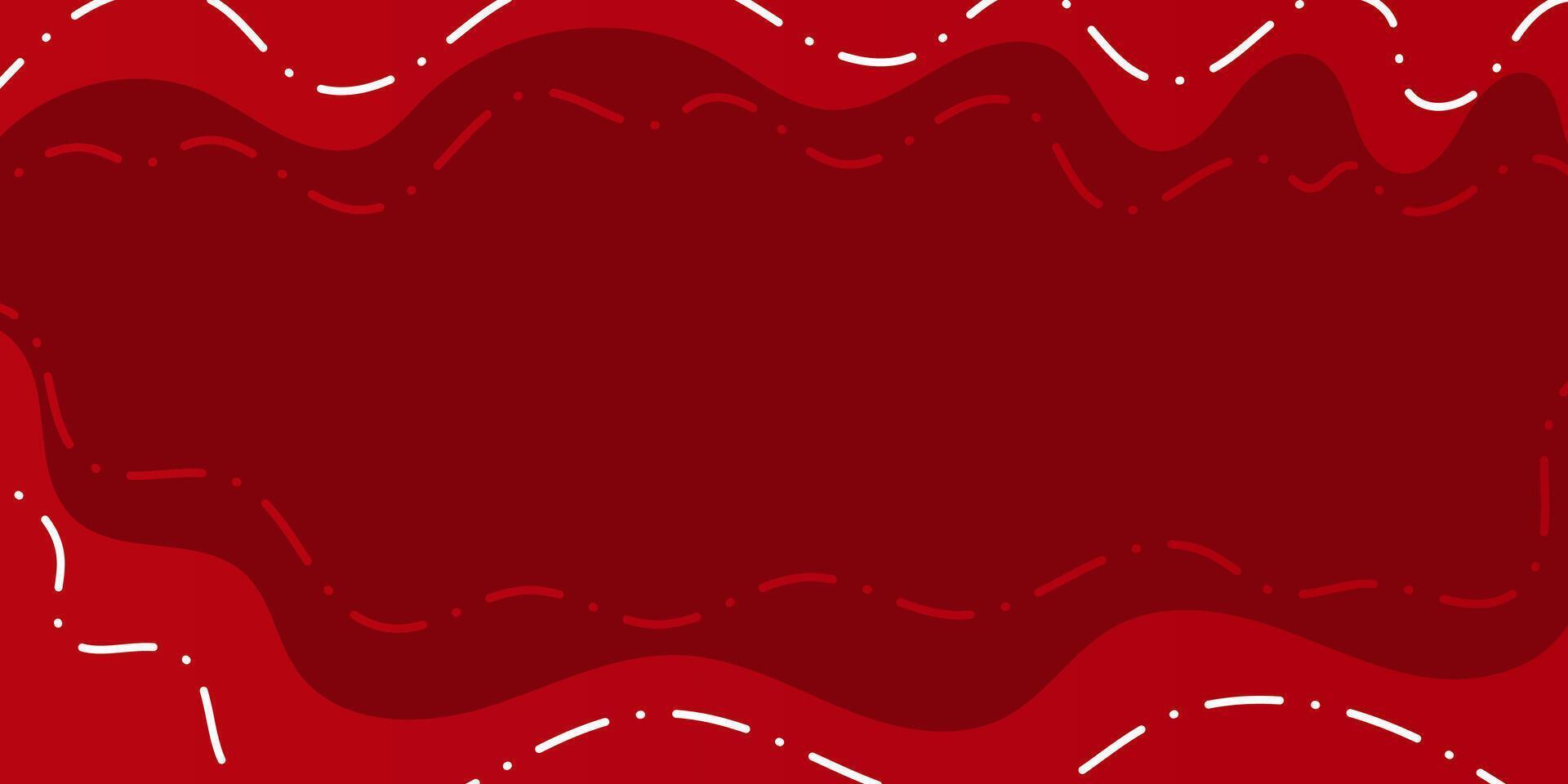 Abstract Red Symphony Waves Dancing with Lines vector