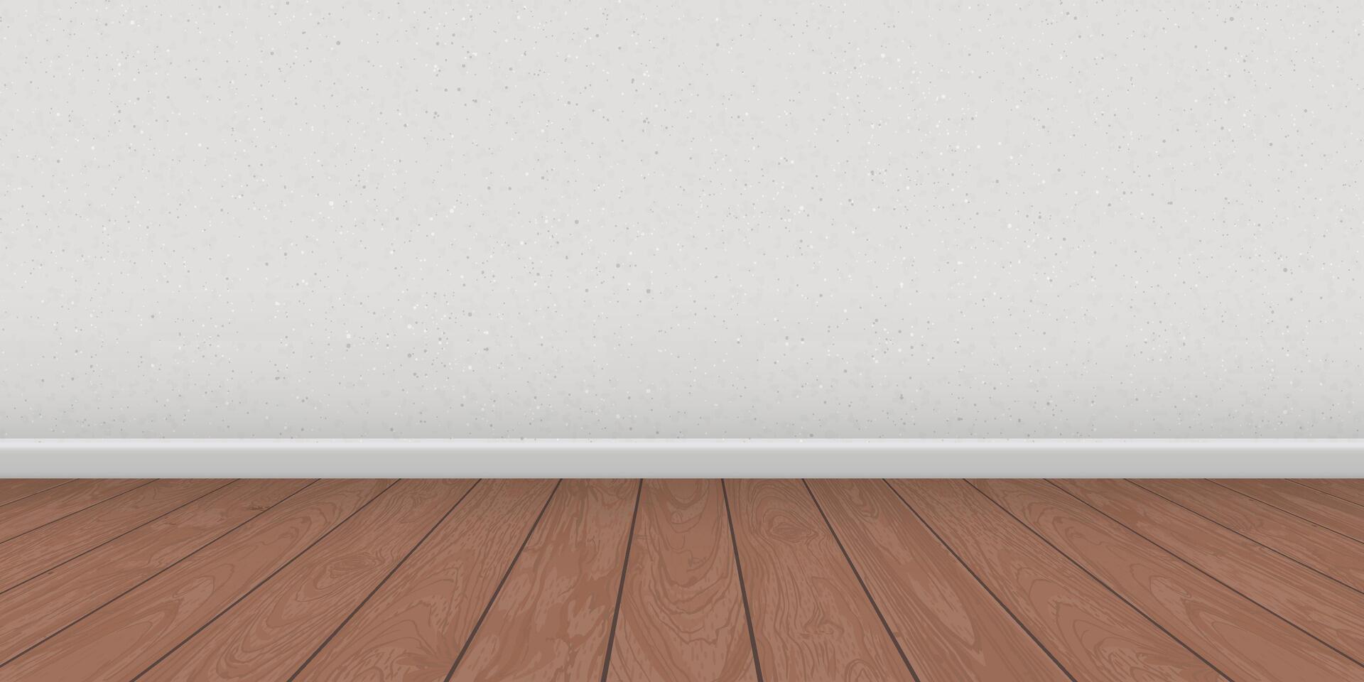 Wooden floor mocha tone with concrete wall background graphic illustration have blank space for advertisement or place the products presentation. vector
