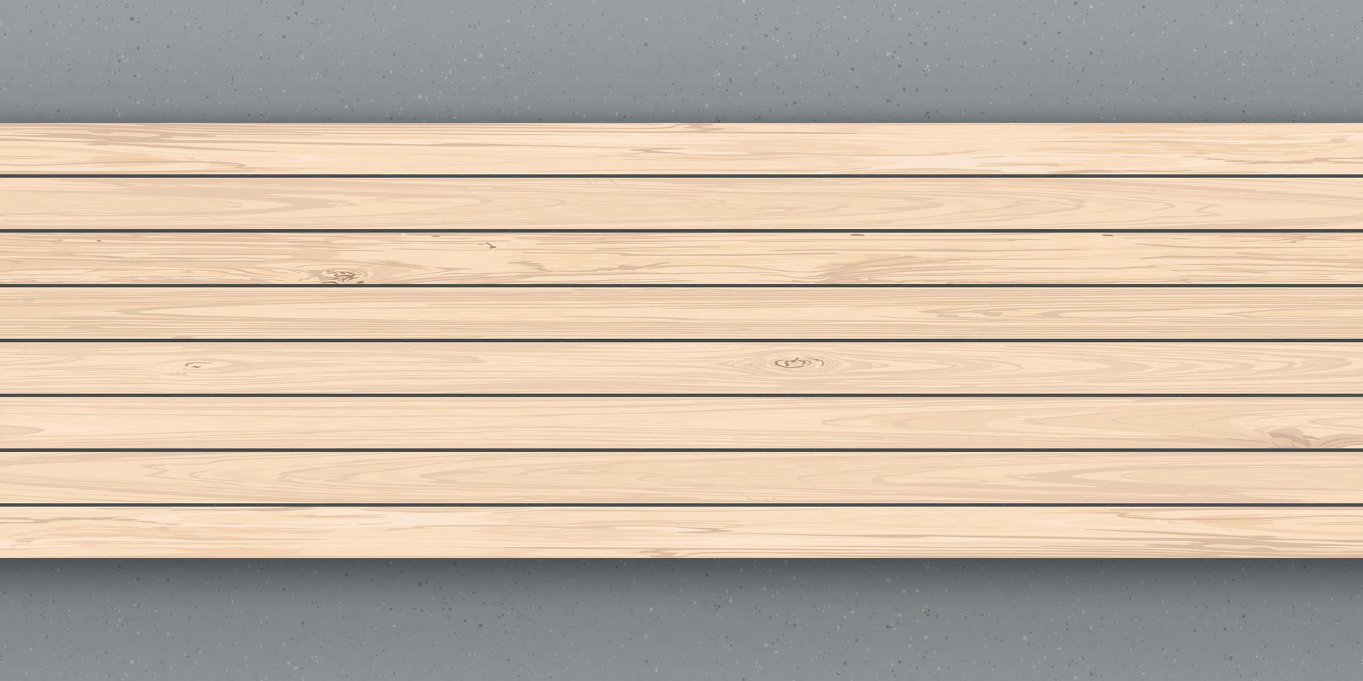 Blank cut timber panels whitewashed texture with cement wall loft style behind graphic illustration. vector