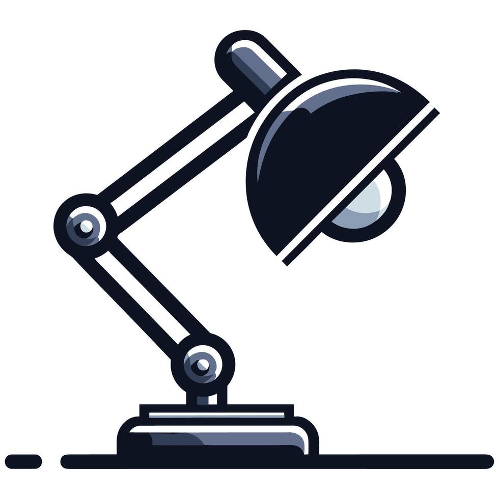 Minimalist Desk Lamp with Adjustable Arm Illustration vector