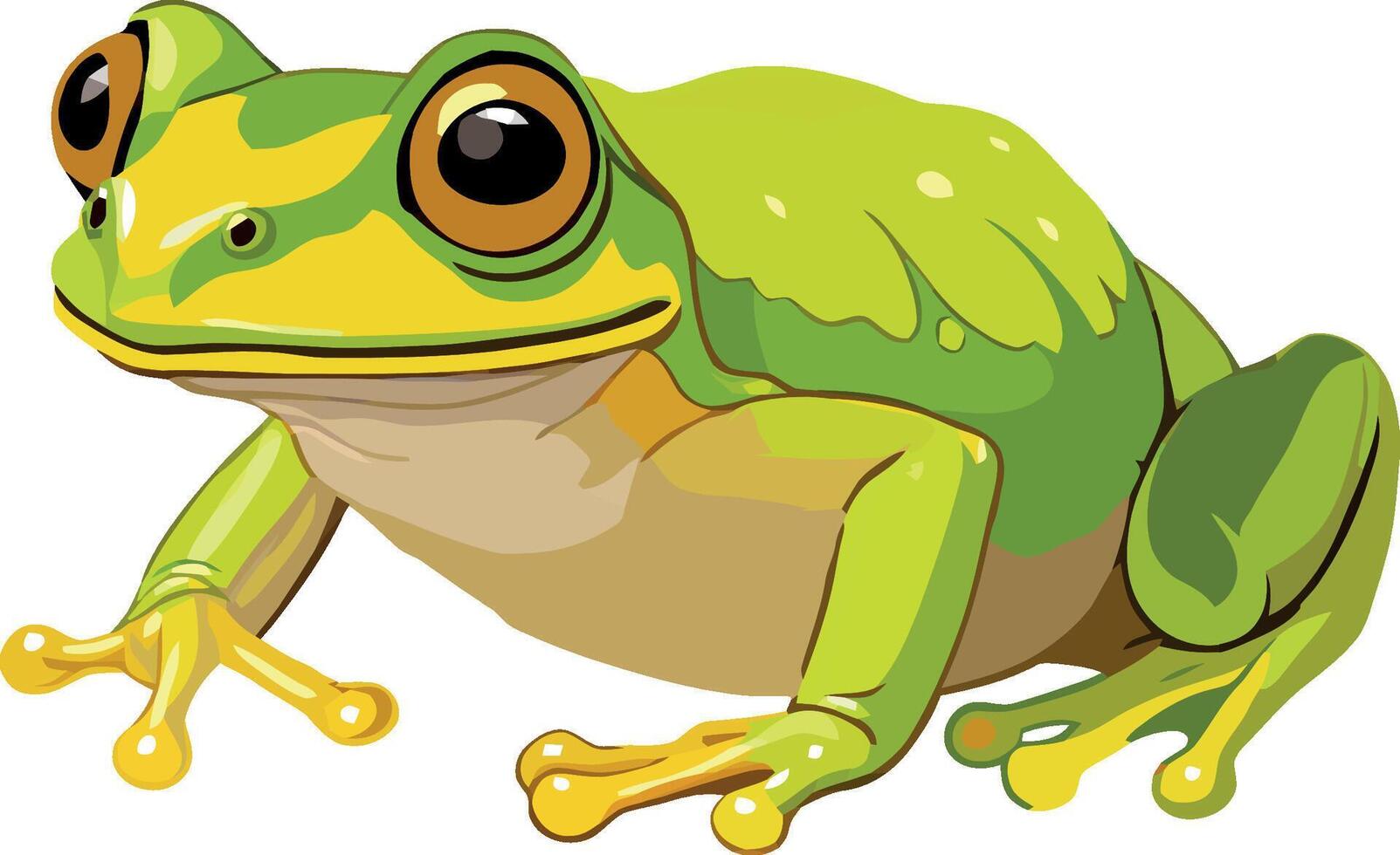 A cartoon frog with big eyes and a big mouth vector