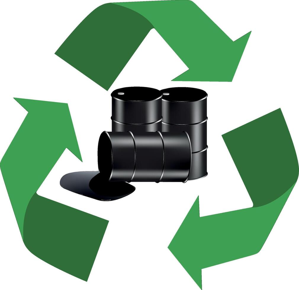 Recycle oil and gas vector