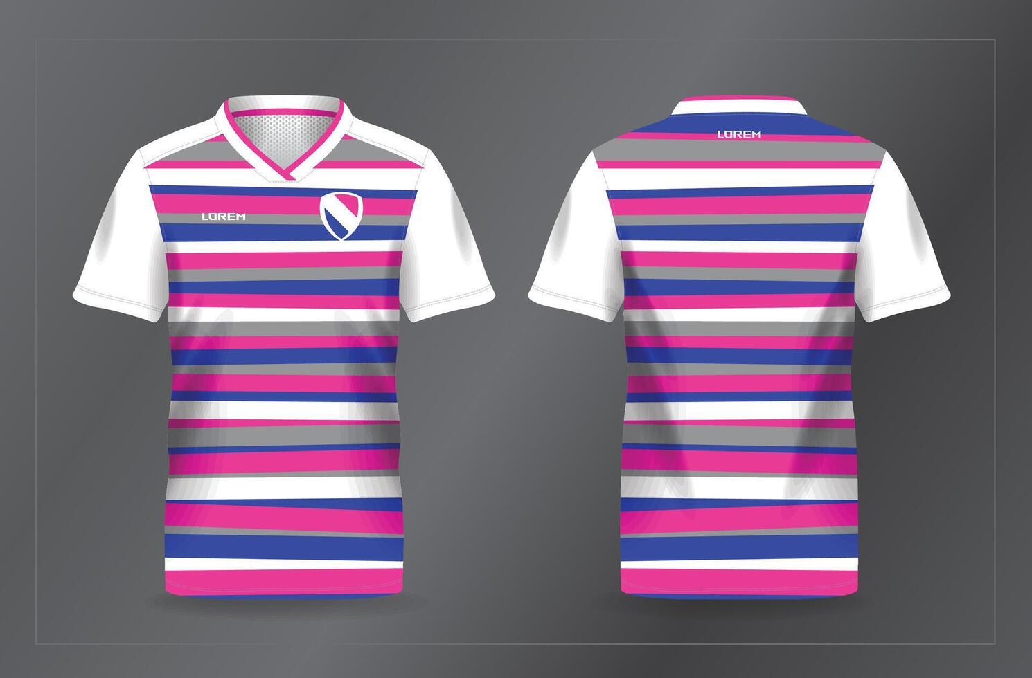 blue and pink lines background pattern for sport jersey football and soccer shirt template vector