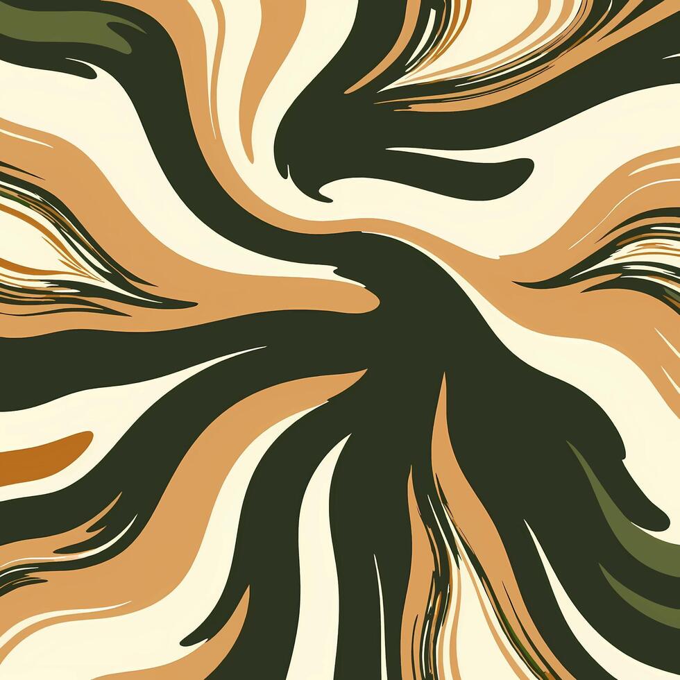 Abstract pattern with spirals in retro style vector