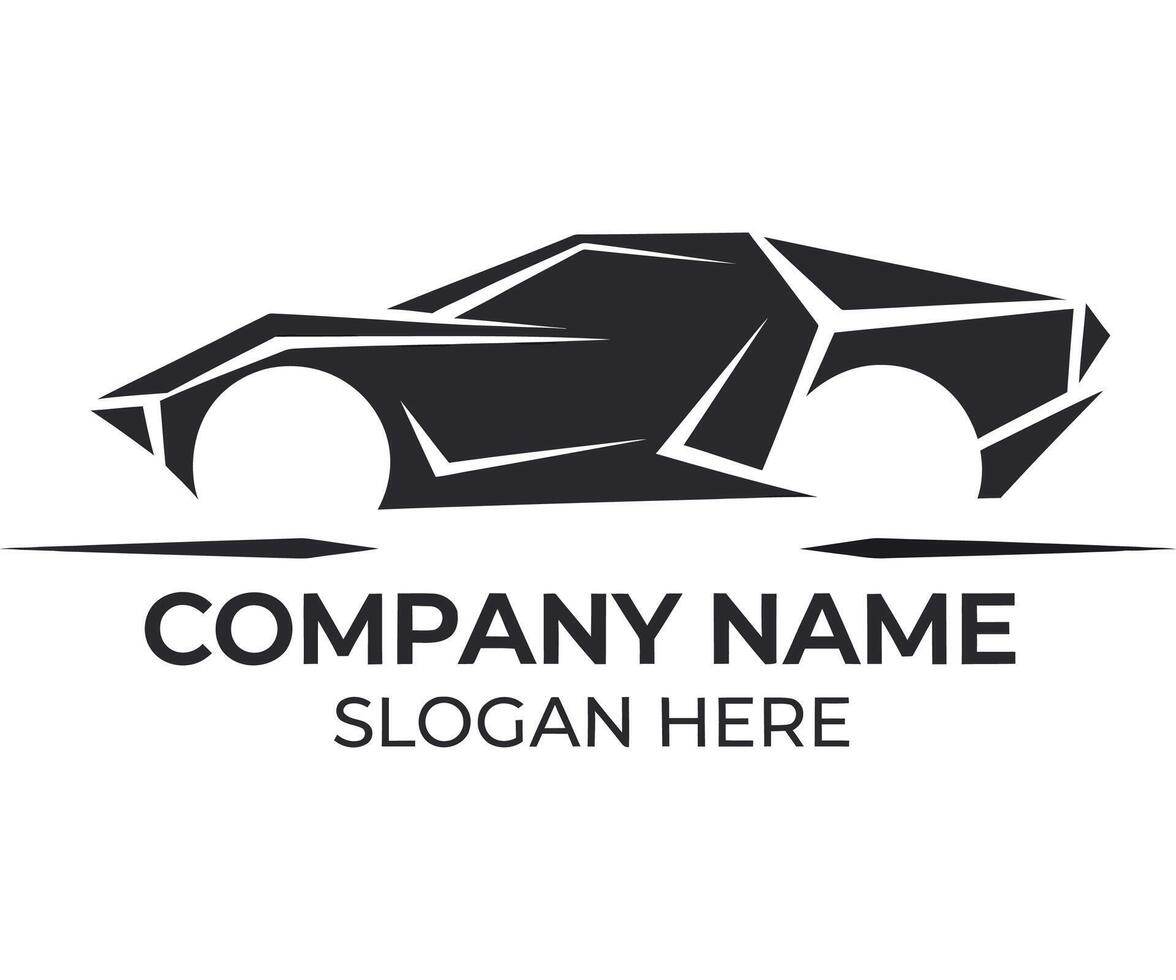 A black and white logo for a car company vector