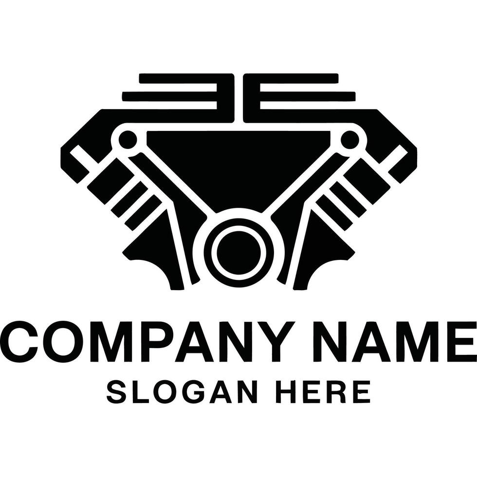 A black and white logo for a company vector