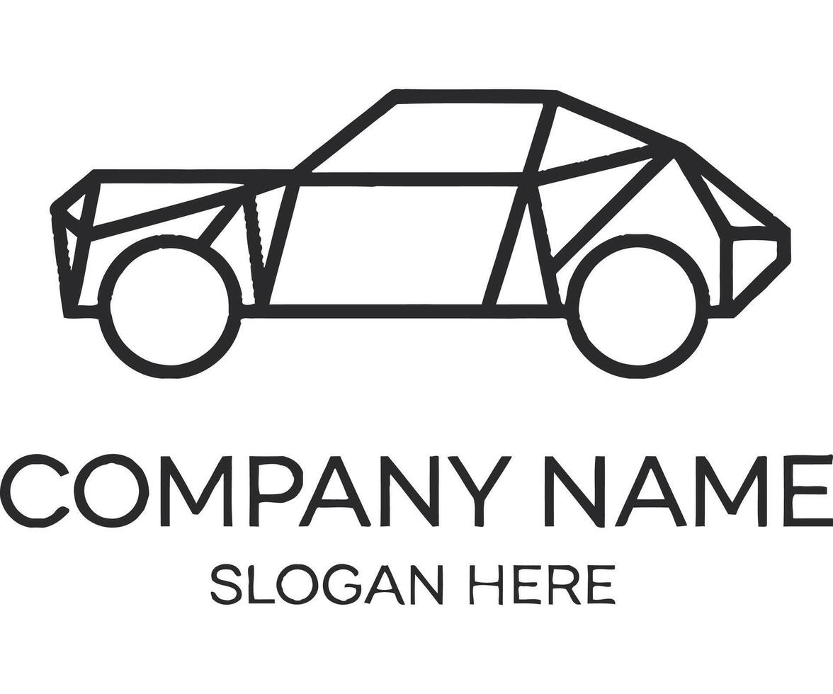 A car logo with a geometric shape vector
