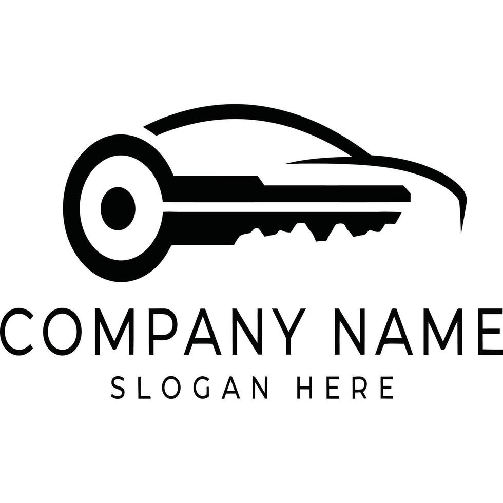 Car key logo template vector