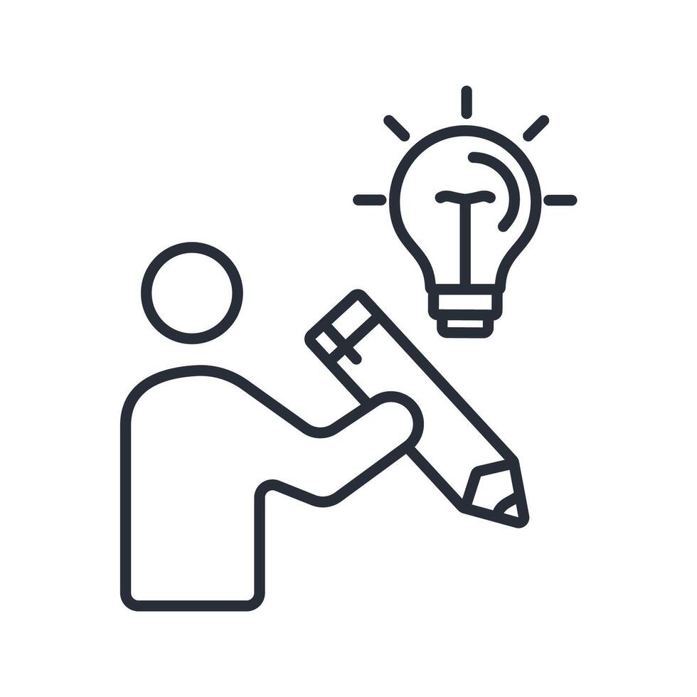 creative icon. .Editable stroke.linear style sign for use web design,logo.Symbol illustration. vector