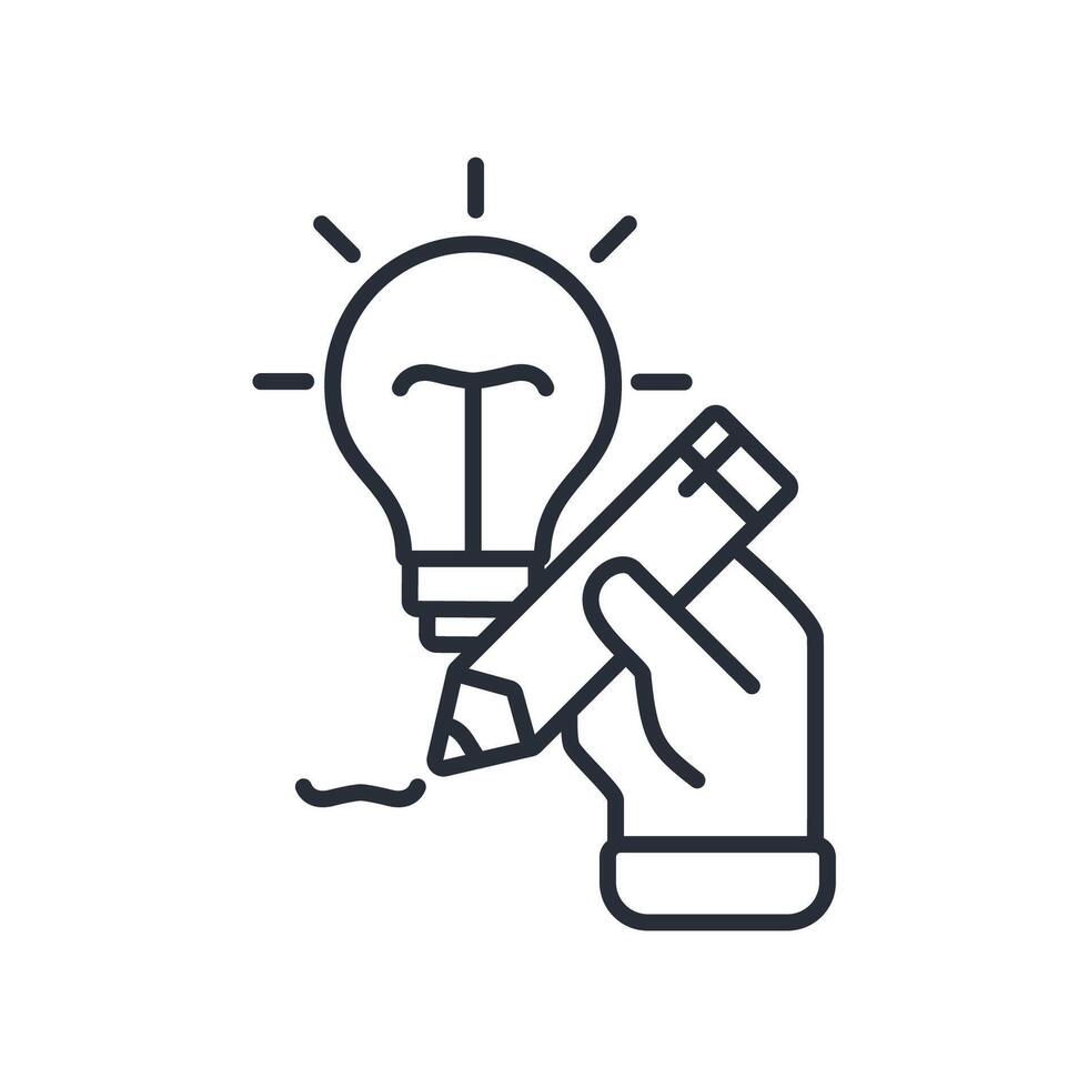 creativity icon. .Editable stroke.linear style sign for use web design,logo.Symbol illustration. vector